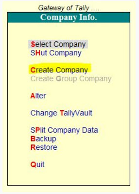 Tally टैली में कंपनी क्या है? Tally company बनाने के steps