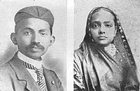 कस्तूरबा गाँधी और बापू 1902 में