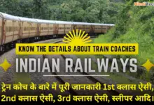 Full details about the train Coaches 1st Class AC, 2nd Class AC, 3rd Class AC, Sleeper its